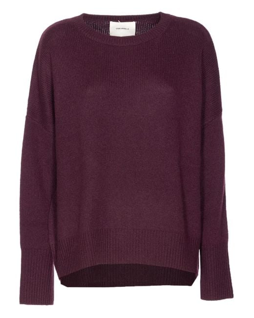 Jersey de cachemira con cuello redondo Lisa Yang de color Purple