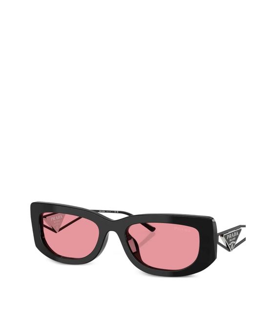 Prada Pink Rectangle-Frame Sunglasses