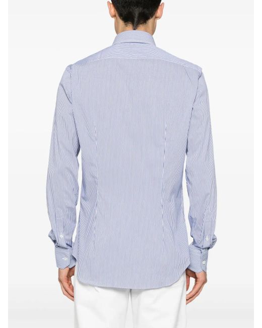 Camicia A Righe di Eraldo in Blue da Uomo