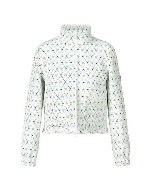 Marc Cain White Heart-Pattern Jacket