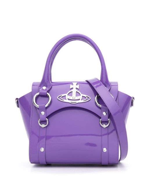 Vivienne Westwood Purple Small Betty Tote Bag