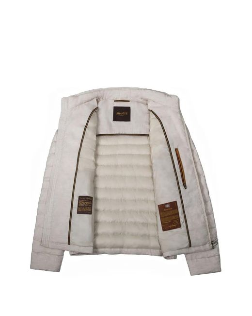 Moorer Gray Alec Quilted Bomber Jacket for men