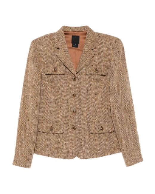 Anna Sui Brown Chevron Jacket