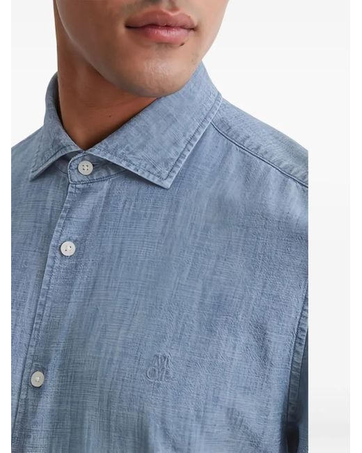 Marc O' Polo Blue Button-Up Chambray Shirt for men
