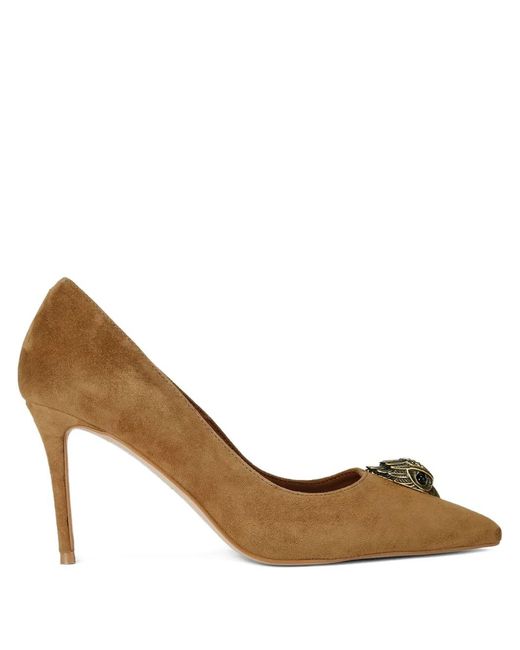 Kurt Geiger Brown 85Mm Belgravia Eagle Court Pointed Heeld Pumps