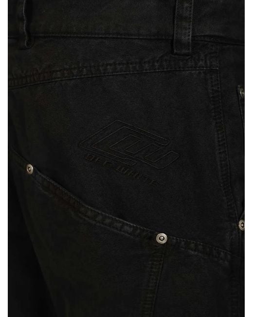 Off-White c/o Virgil Abloh Black Logo-Embroidered Cargo Pants for men