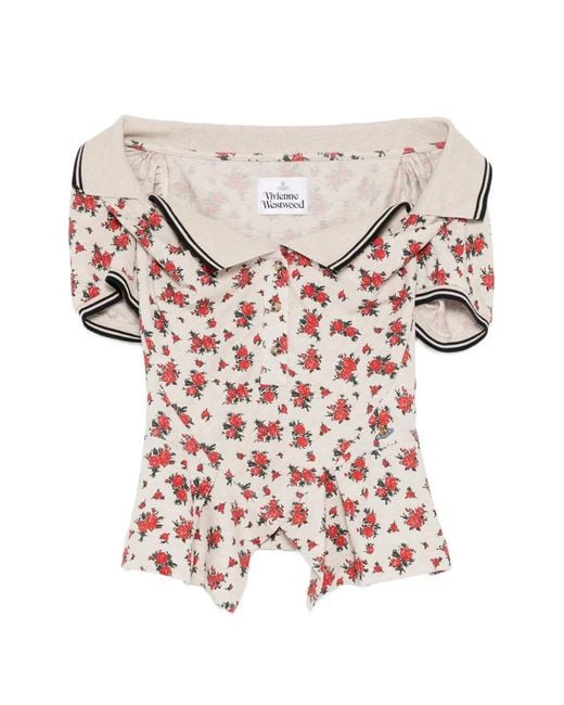 Vivienne Westwood Pink All-Over Floral-Print Blouse