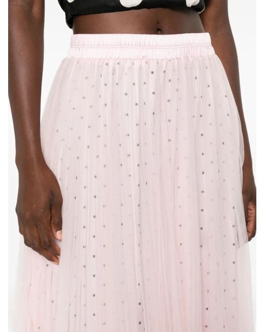 Styland Pink Midirock mit Polka Dots