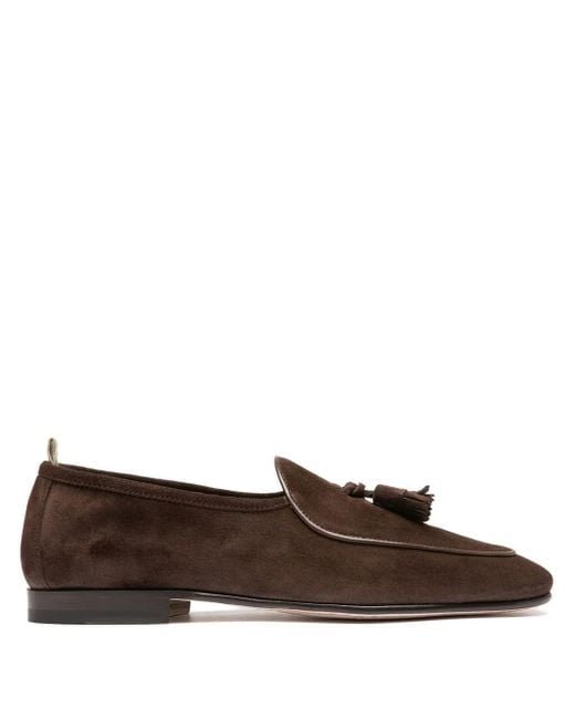 Officine Creative Brown Suede Loafers for men