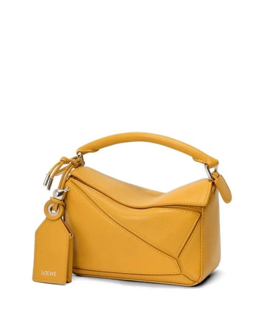 Loewe Metallic Featherlight Puzzle Panelled Leather Mini Bag