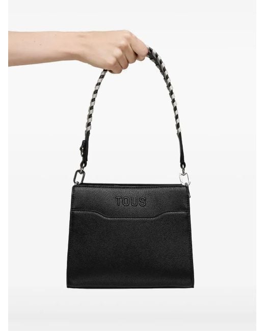 Tous Black Kleine Audree Tote Bag mit Flechtriemen