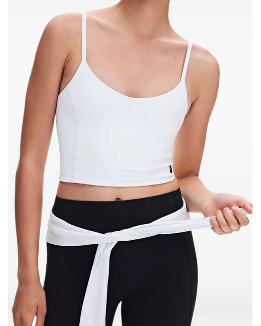 On Shoes White Studio Crop Top
