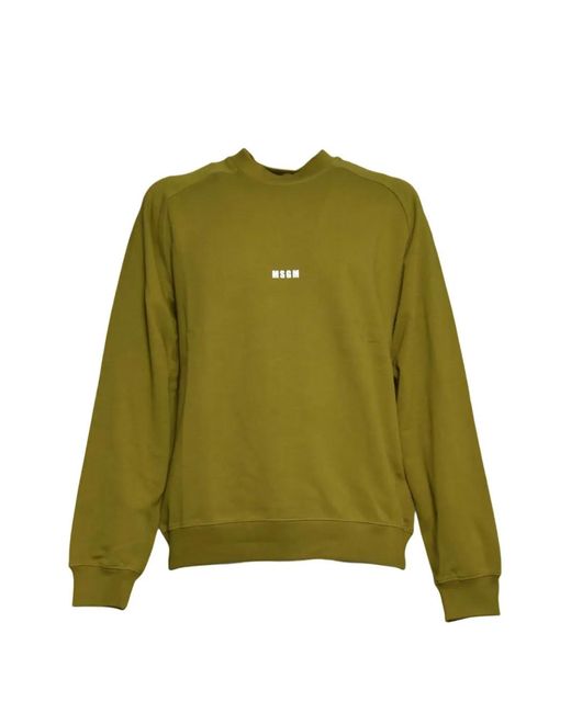 MSGM Sweatshirt mit Rundhalsausschnitt in Green für Herren