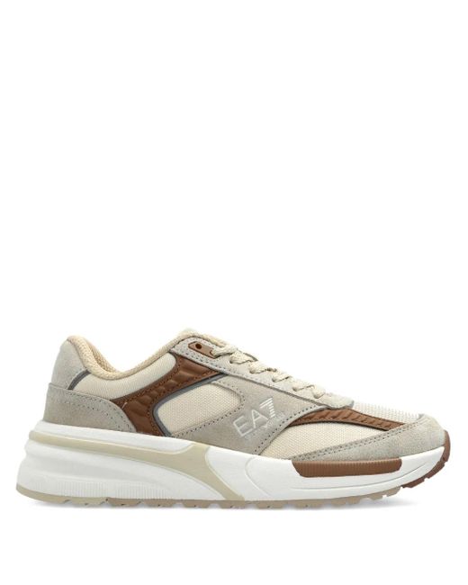 Sneakers Con Logo di EA7 in White