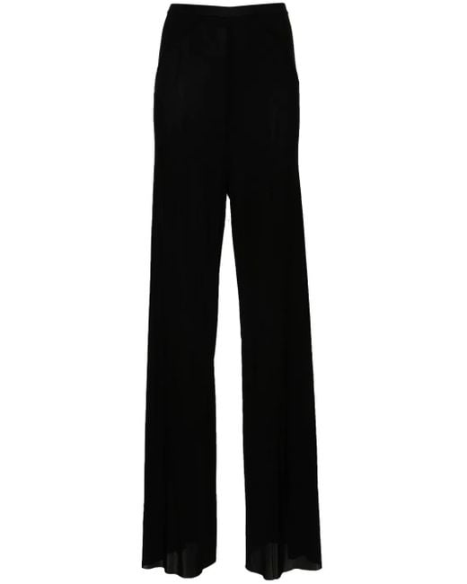 Rick Owens Black Jumbo Wide-Leg Trousers