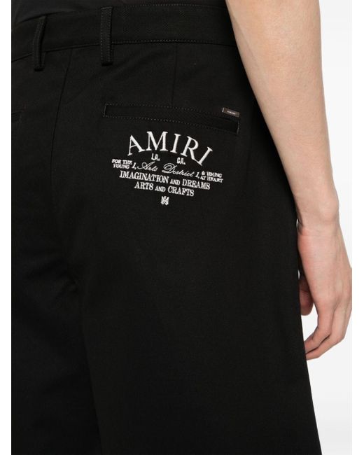Amiri Shorts mit Logo-Stickerei in Black für Herren