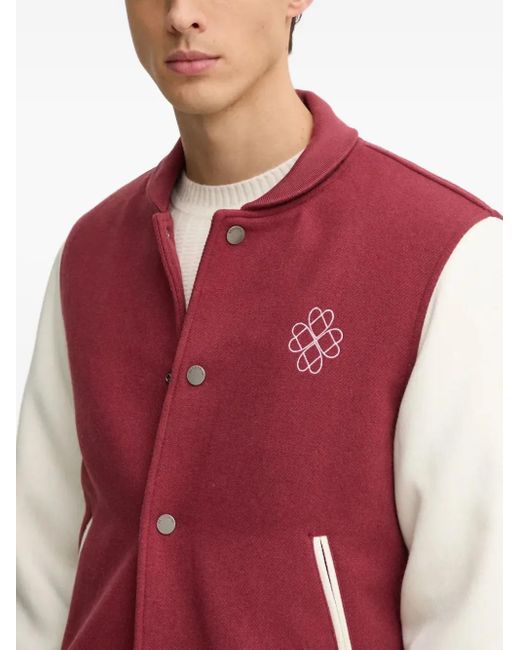 Benetton Embroidered Buttoned Jacket for men