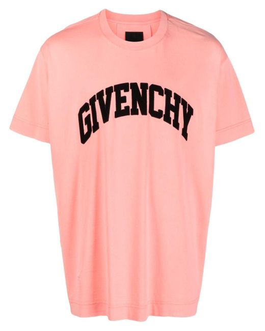 メンズ Givenchy ロゴ Tシャツ Pink