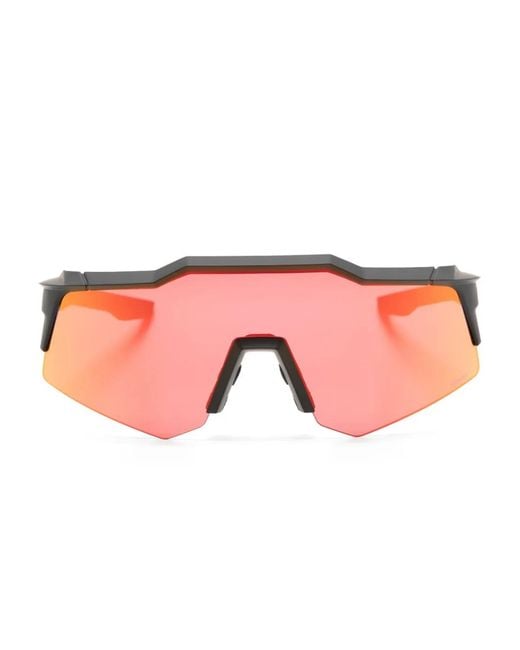 100% Eyewear Pink Speedcraft Oversize-Frame Sunglasses for men
