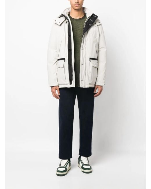 Fay Natural Caban Piuma Hooded Jacket for men