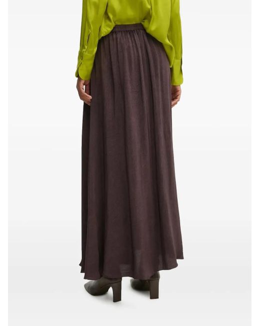 INTROPIA Black Elasticated-Waistband Maxi Skirt