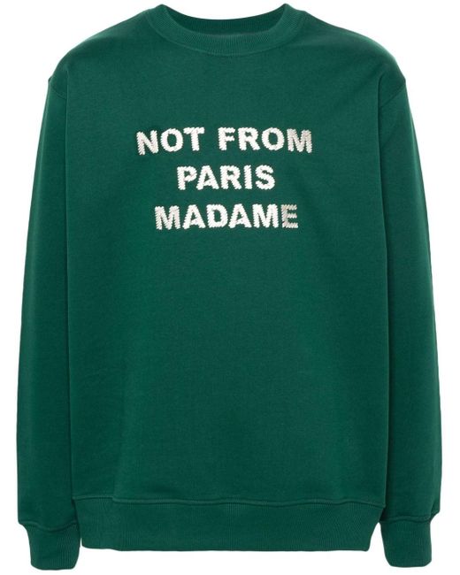 Drole de Monsieur Sweatshirt mit Slogan in Green für Herren