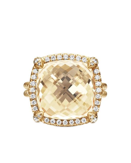 David Yurman Multicolor 18Kt Châtelaine Citrine And Diamond Ring (14Mm)