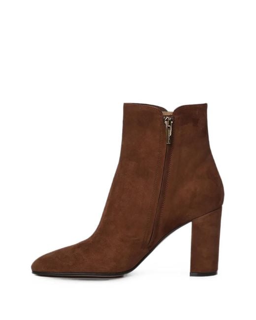 Gianvito Rossi Brown Lisa Suede Ankle Boots