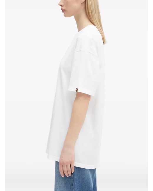 A Bathing Ape White Embellished T-Shirt