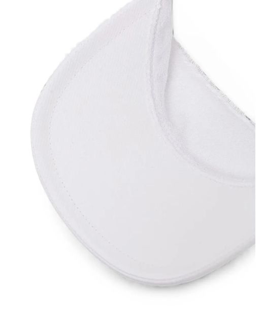 Lacoste White Logo-Patch Adjustable Visor