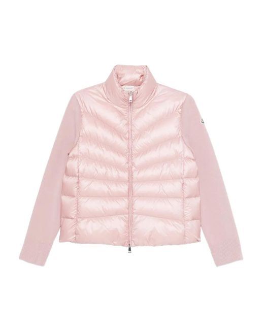 Moncler Pink Padded Cardigan