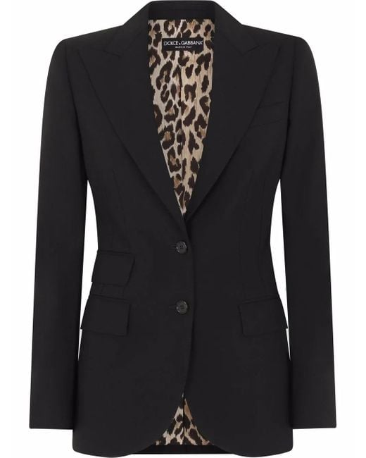 Dolce & Gabbana ドルチェ&ガッバーナ ピークドラペル シングルジャケット Black