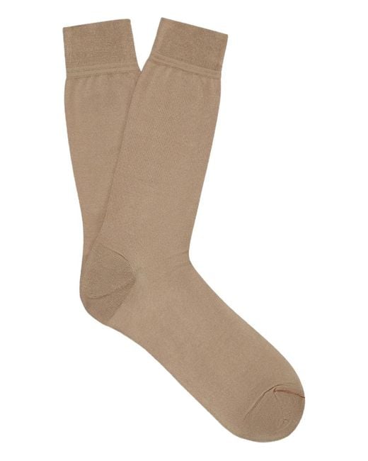 Zegna White Mid-Calf Socks for men