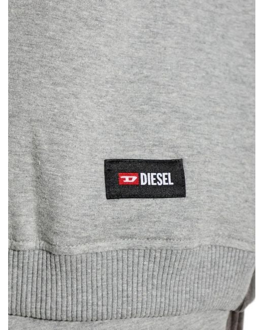 DIESEL Gray Willy-D-Core Logo-Patch Sweatshirt for men
