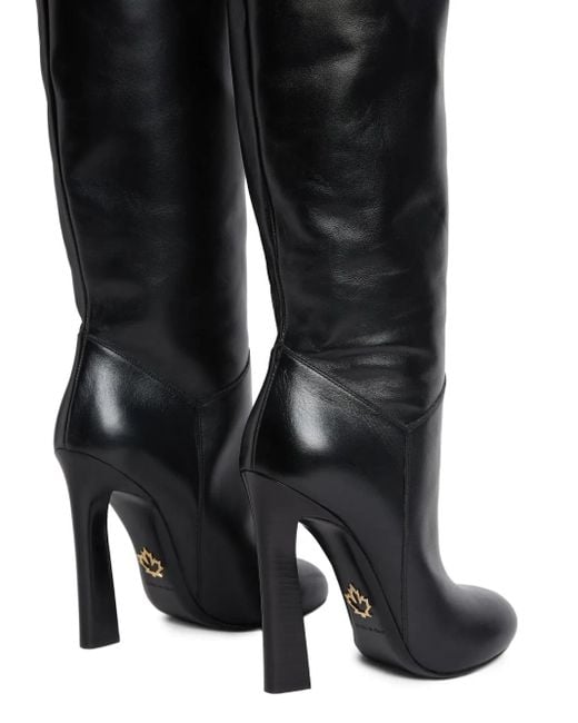 DSquared² Black Twin Over-The-Knee Heeled Boots