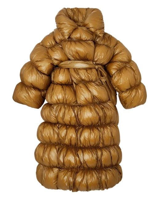 DIESEL Yellow Quilted Belted Long Coat