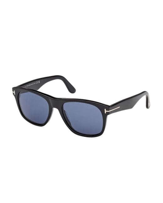 Tom Ford Blue Rectangle-Frame Sunglasses for men