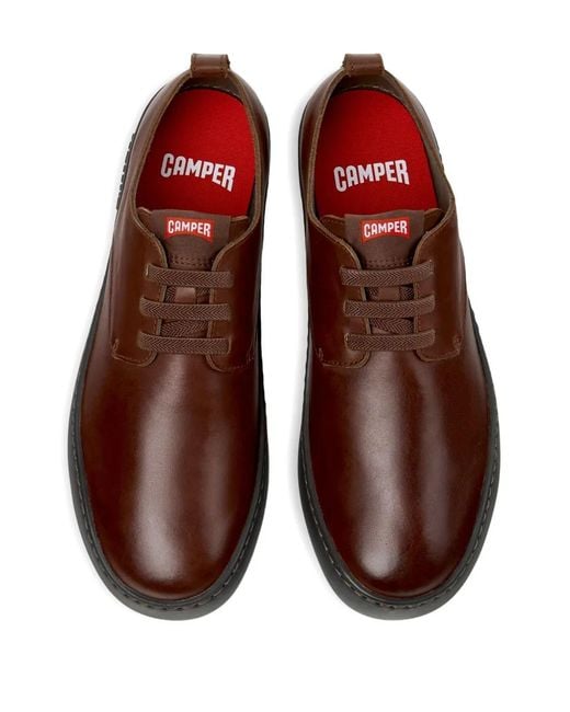 Camper Brown Peu Touring Lace-Up Leather Sneakers for men