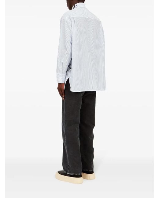 メンズ MM6 by Maison Martin Margiela ロゴ シャツ White