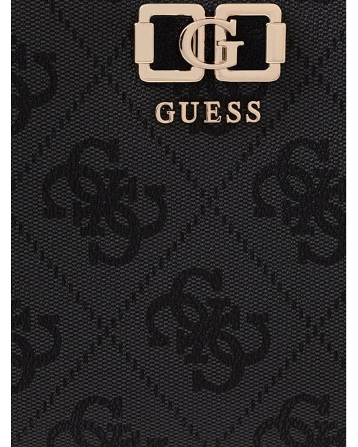 Guess Black Sac Cabas À Motif Monogrammé