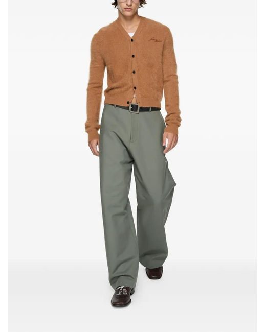 Acne Gray Satin Trousers for men