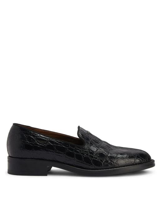 Giuseppe Zanotti Black Dories Leather Loafers