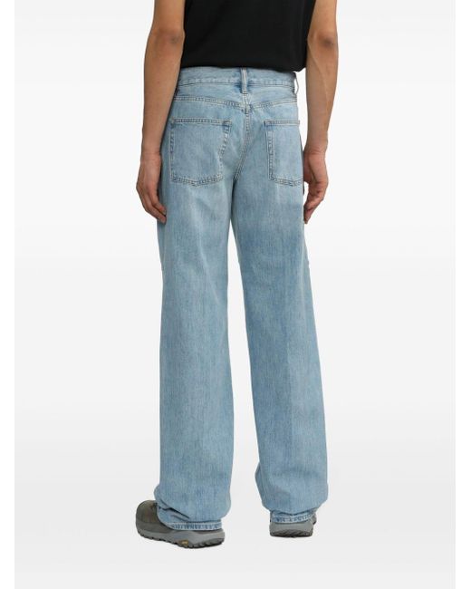 Helmut Lang Blue Mid-rise Wide-leg Jeans for men