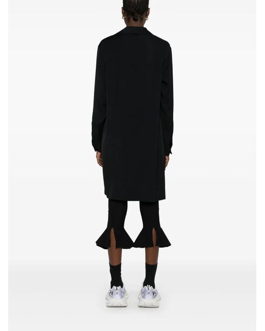 Y-3 Black Pointed-Flat-Collar Shirt