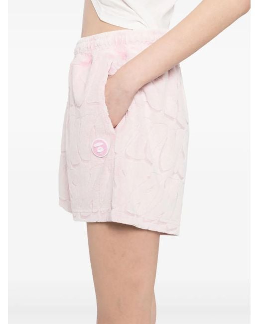 A Bathing Ape Pink Logo Sweat Short