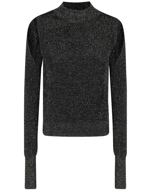 Roberto Collina Black Cut-out Wool Jumper