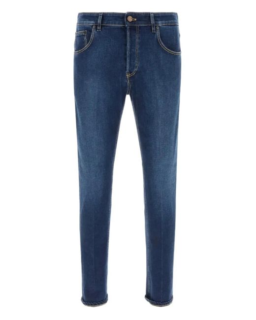 メンズ PT Torino ロゴパッチ ジーンズ Blue