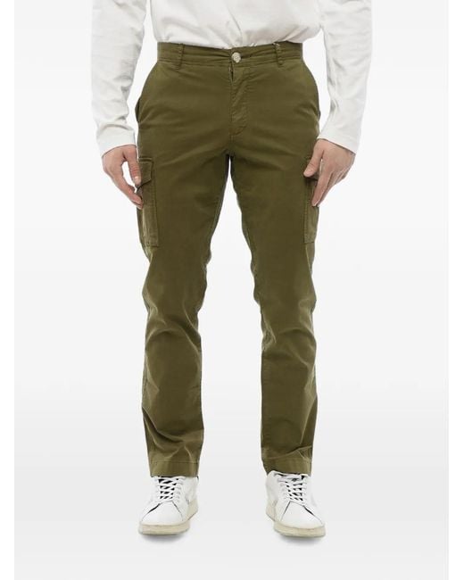 Woolrich Green Multi-Pocket Pocket Trousers for men