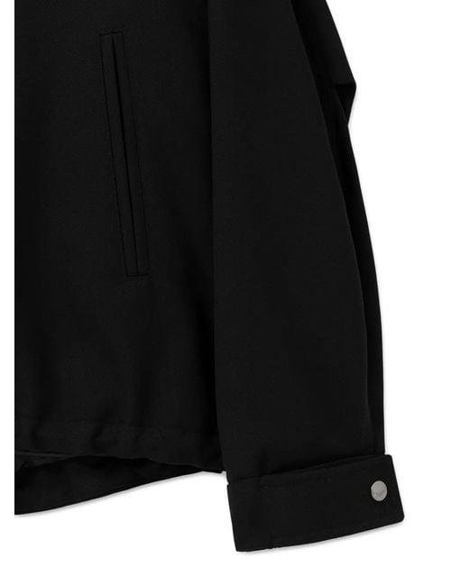 Wooyoungmi Black Hooded Zip-Up Jacket for men