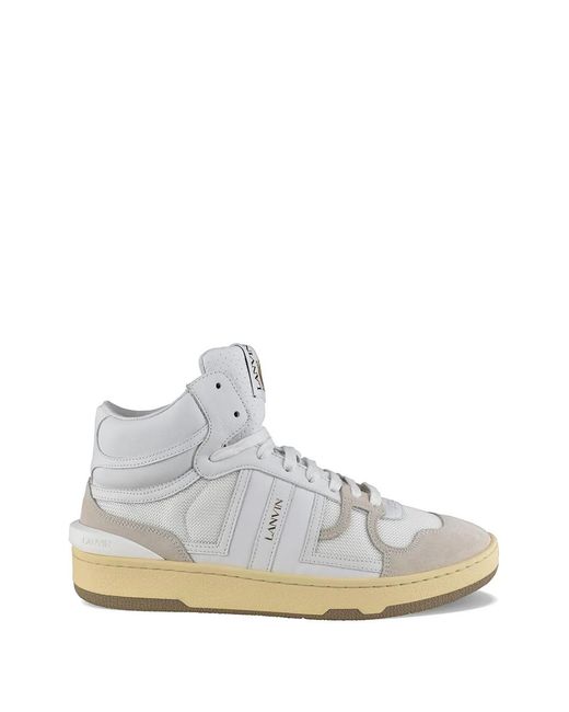 Lanvin White Clay High-Top Sneakers for men